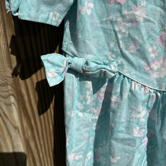 Vintage The Childrens‎ Hour by Jan Briggs Dress Girls Size 5 Puff Sleeve Floral - Picture 5 of 8